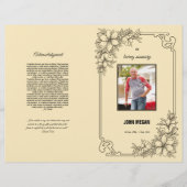 Vorlage des Beerdigungsprogramms (Vorderseite)