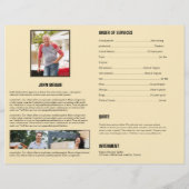 Vorlage des Beerdigungsprogramms (Rückseite)