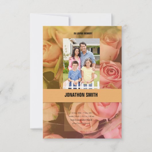 Vorlage des Beerdigungsprogramms (Vorderseite)