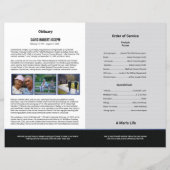 Vorlage des Beerdigungsprogramms (Rückseite)