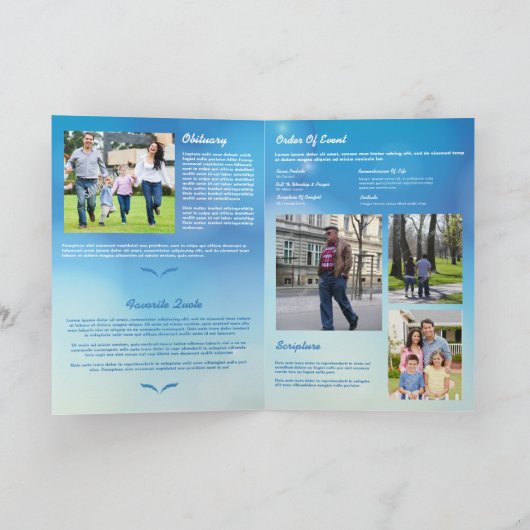 Vorlage des Beerdigungsprogramms (Innenseite)