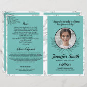 Vorlage des Beerdigungsprogramms (Vorne/Hinten)