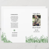 Vorlage des Beerdigungsprogramms (Vorne/Hinten)