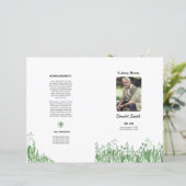 Vorlage des Beerdigungsprogramms (Stehend Vorderseite)