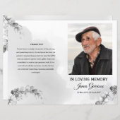 Vorlage des Beerdigungsprogramms (Vorne/Hinten)