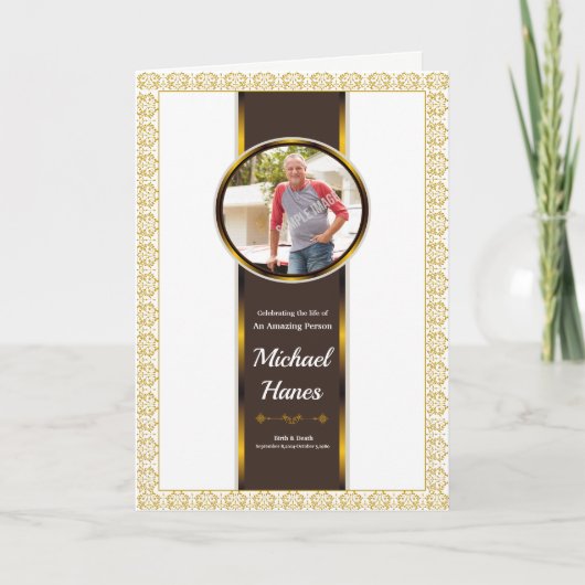 Vorlage des Beerdigungsprogramms (Vorderseite)