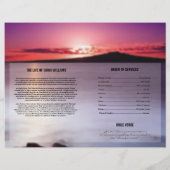 Vorlage des Beerdigungsprogramms (Rückseite)