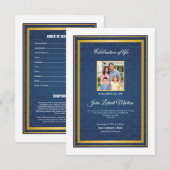 Vorlage des Beerdigungsprogramms (Vorne/Hinten)