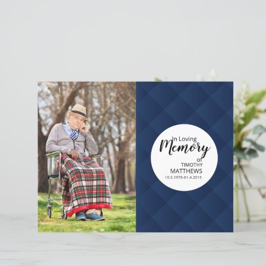 Vorlage des Beerdigungsprogramms (Stehend Vorderseite)