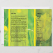 Vorlage des Beerdigungsprogramms (Rückseite)