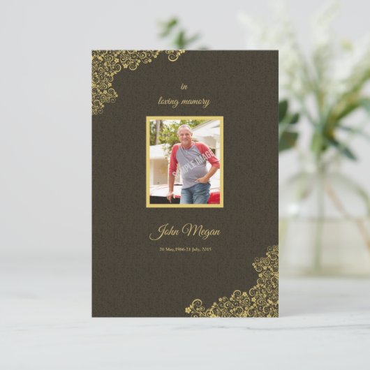 Vorlage des Beerdigungsprogramms (Stehend Vorderseite)