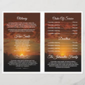 Vorlage des Beerdigungsprogramms (Rückseite)