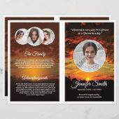 Vorlage des Beerdigungsprogramms (Vorne/Hinten)