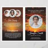 Vorlage des Beerdigungsprogramms (Vorderseite)