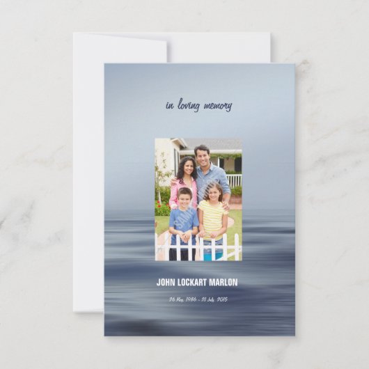 Vorlage des Beerdigungsprogramms (Vorderseite)