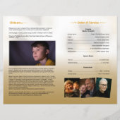 Vorlage des Beerdigungsprogramms (Rückseite)