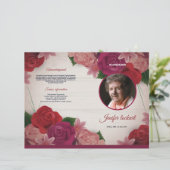 Vorlage des Beerdigungsprogramms (Stehend Vorderseite)