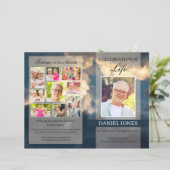 Vorlage des Beerdigungsprogramms für den Menschen (Stehend Vorderseite)