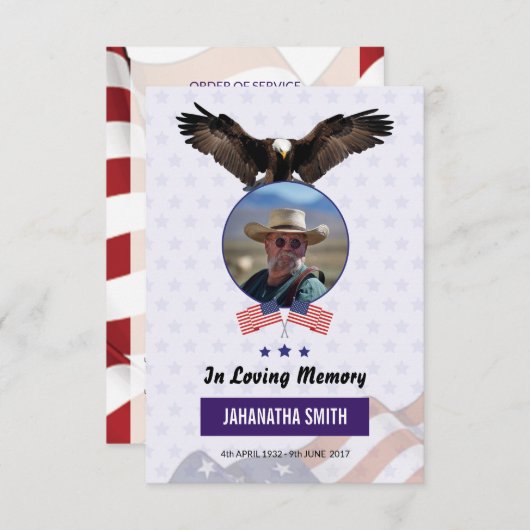 Vorlage des Beerdigungsprogramms für die Militärar (Vorne/Hinten)