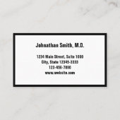 Vorlage des beruflichen Arztes Terminkarte (Rückseite)