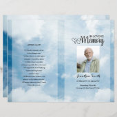Vorlage des Blue Sky Funerary Program (Vorne/Hinten)