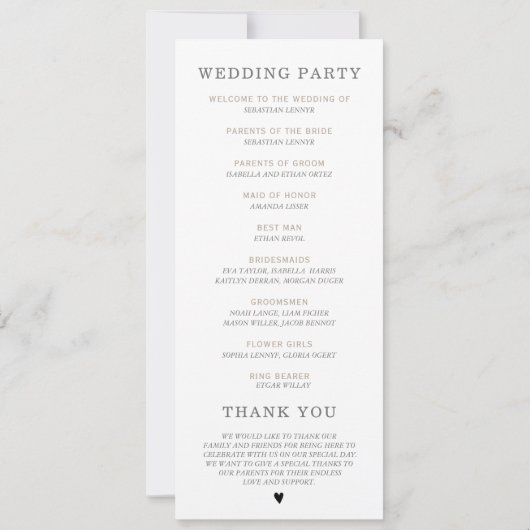 Vorlage des Boho-Programms für personalisierte Wil (Rückseite)