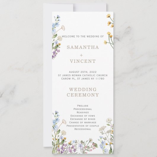 Vorlage des Boho-Programms für personalisierte Wil (Vorderseite)