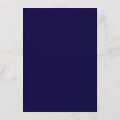 Vorlage des Chic Navy Blue & Gold Wedding Menüs (Rückseite)