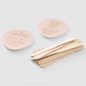 Vorlage des eleganten Blush Pink & Gold-Hochzeitsp Fächer (Non-assembled)