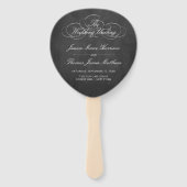 Vorlage des eleganten Chalkboard-Hochzeitsprogramm Fächer (Vorderseite)