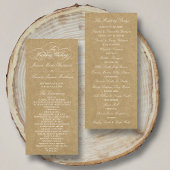Vorlage des eleganten Country Kraft-Hochzeitsprogr