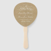Vorlage des eleganten Country Kraft-Hochzeitsprogr Fächer (Vorderseite)