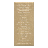 Vorlage des eleganten Country Kraft-Hochzeitsprogr Werbekarte (Hinten)