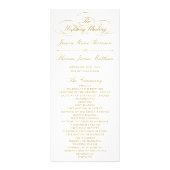 Vorlage des eleganten Gold & White Wedding Program Werbekarte (Vorne)