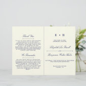 Vorlage des eleganten Navy Blue & Ivory-Hochzeitsp (Stehend Vorderseite)
