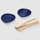 Vorlage des eleganten Navy Blue & White Wedding Pr Fächer (Non-assembled)