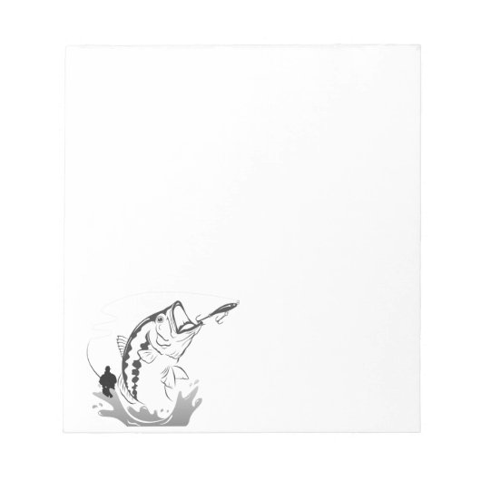 Vorlage des Fischereiklubs Notizblock (Vorderseite)