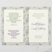 Vorlage des floralen geklappten Hochzeitsprogramms (Vorderseite)