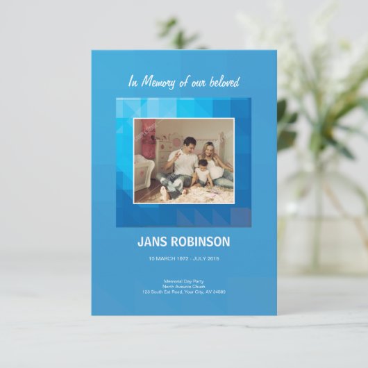 Vorlage des gedruckten Beerdigungsprogramms (Stehend Vorderseite)