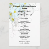 Vorlage des hawaiianischen Plumeria-Programms (Vorderseite)