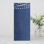 Vorlage des Hochzeitsprogramms für blaue String-Li (Stehend Vorderseite)