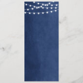 Vorlage des Hochzeitsprogramms für blaue String-Li (Rückseite)