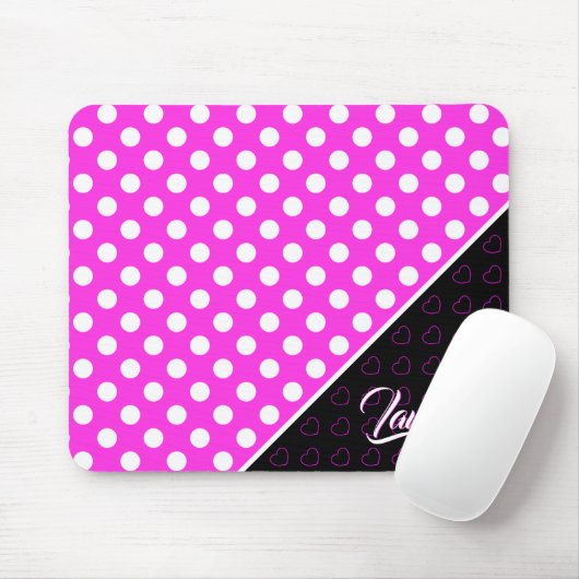 Vorlage des individuellen Namens, Rosa und Schwarz Mousepad (Mit Mouse)