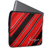 Vorlage des individuellen Namens, schwarz, rot und Laptopschutzhülle (Vorne Rechts)