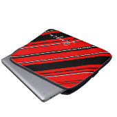 Vorlage des individuellen Namens, schwarz, rot und Laptopschutzhülle (Vorne Knopf)