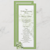 Vorlage des Limelight Tall Hydrangea-Hochzeitsprog (Vorne/Hinten)