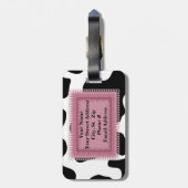 Vorlage des personalisierten Cowdeschleifstempels Gepäckanhänger (Rückseite vertikal)