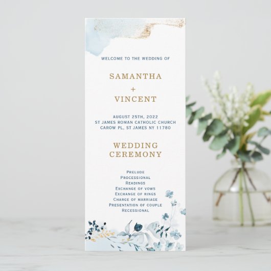 Vorlage des personalisierten Navy Blue and Gold Pr (Stehend Vorderseite)