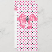Vorlage des Pink Black Polka Dot Wedding Programms (Vorne/Hinten)