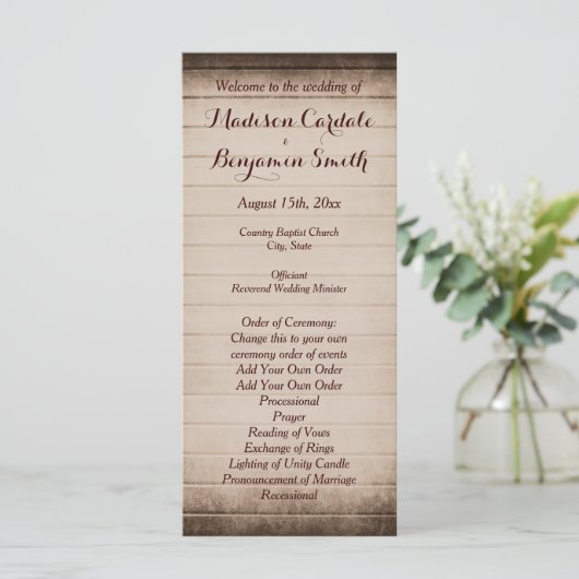 Vorlage des Programms für alte rustikale Holzbaumh (Stehend Vorderseite)